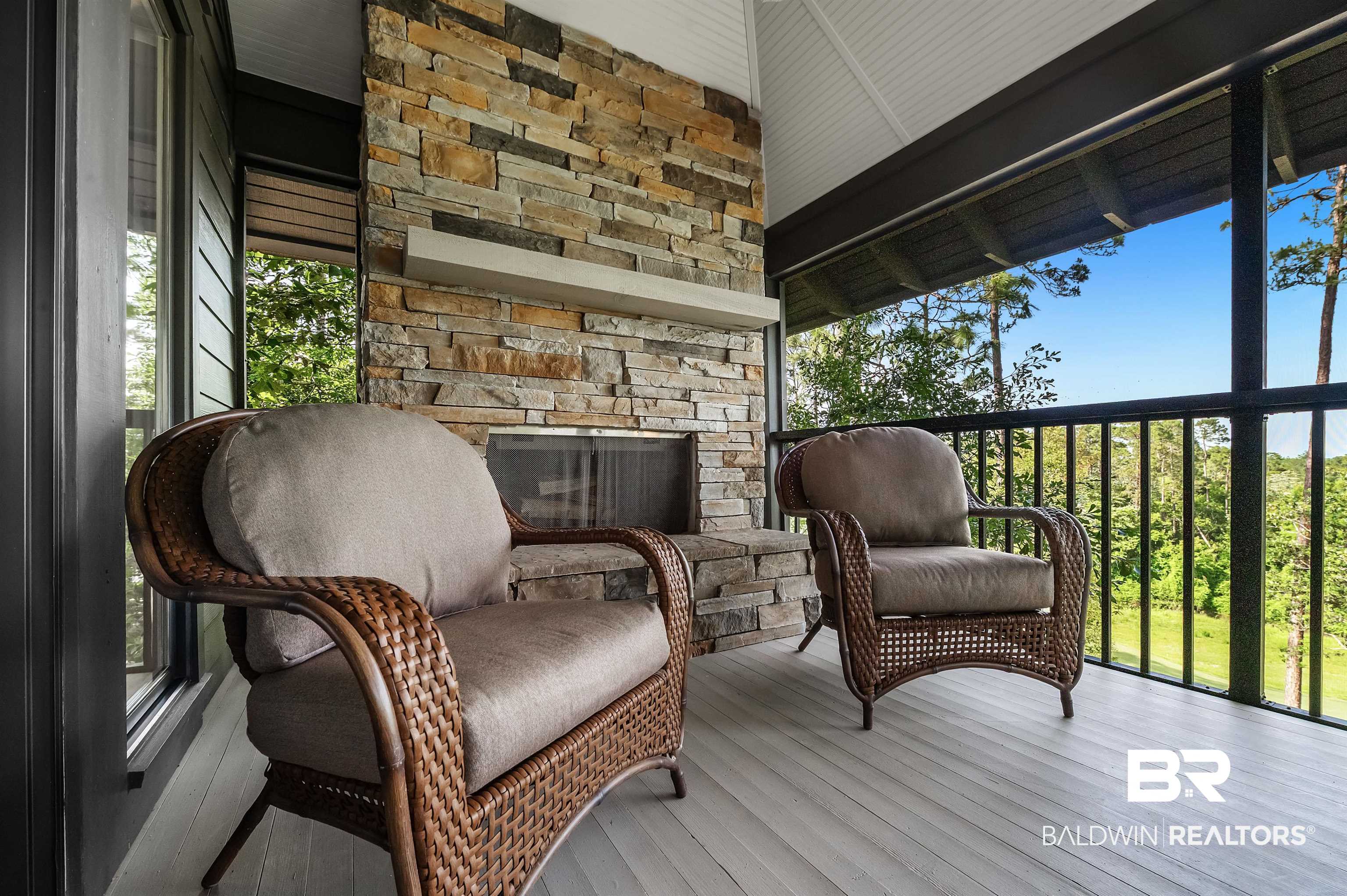 32760 Steelwood Ridge Road, Unit 7 Loxley, AL 36551 - Photo 40 of 64 Wooden terrace featuring a fireplace