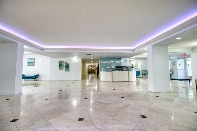 a view of a terrace with city view