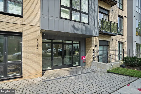 a view of a entrance of the building