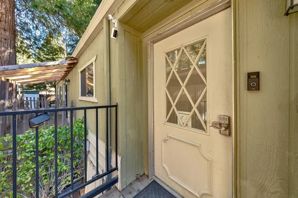 a view of front door