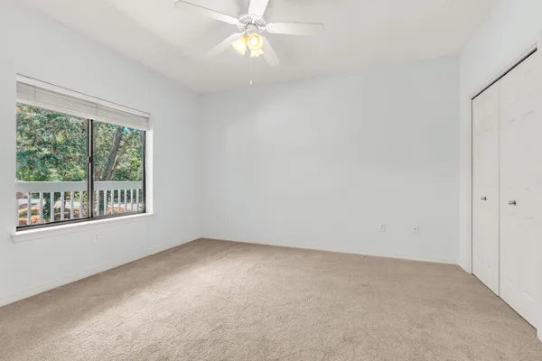 an empty room with a window