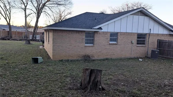 a backyard of a house