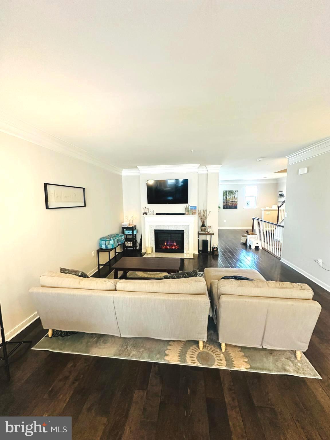 25576 Tolar Square Chantilly, VA 20152 - Photo 4 of 36 a living room with furniture and a fireplace