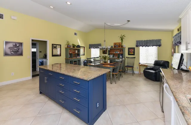 a room with lots of counter top space