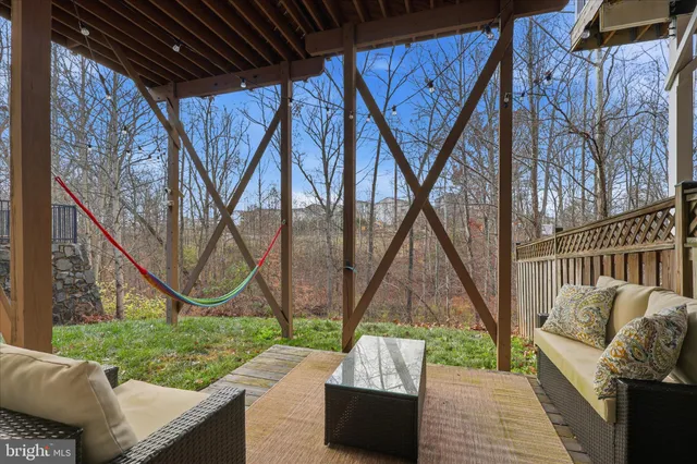 a outdoor living space with patio furniture