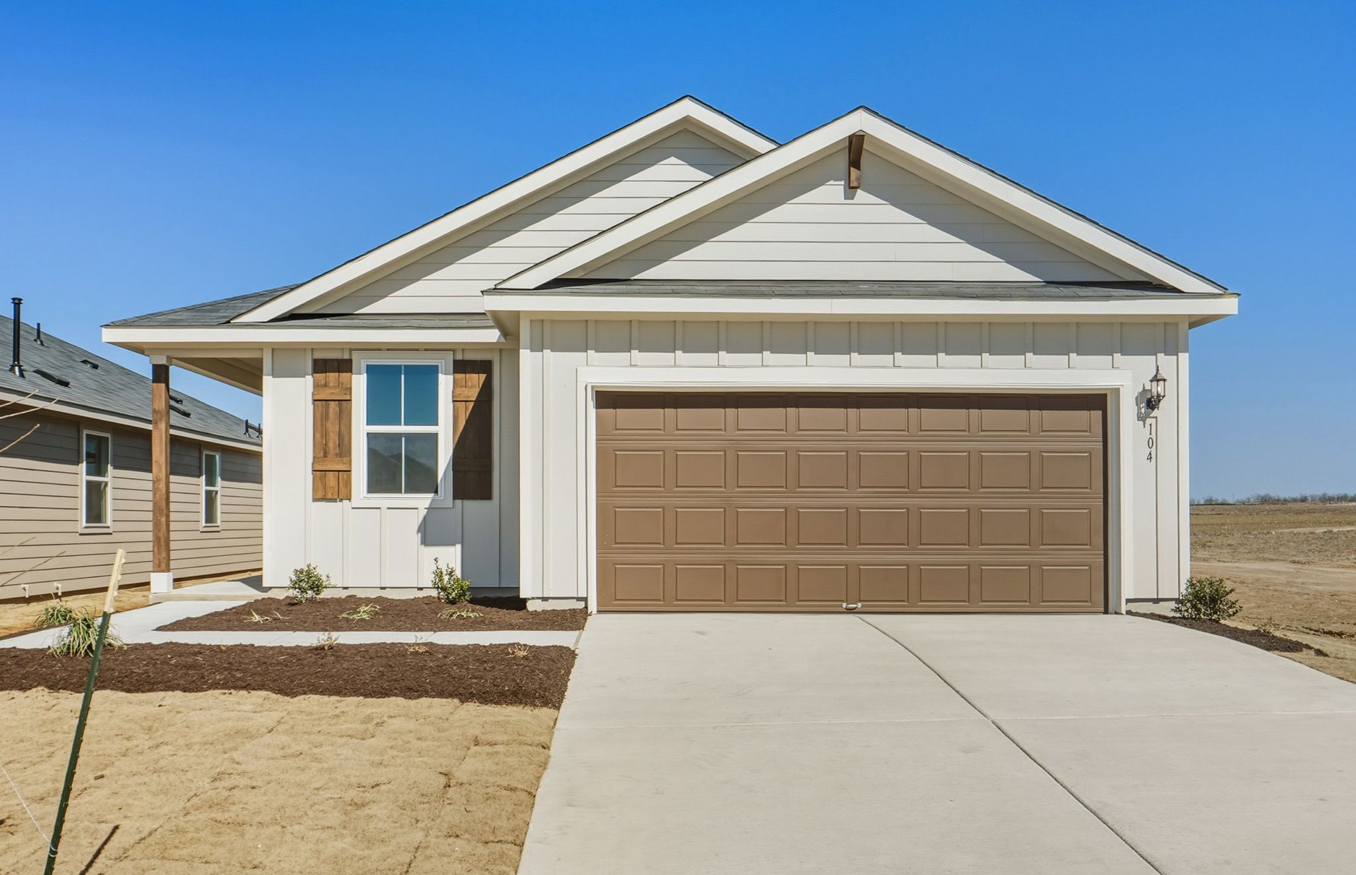 a front view of a house