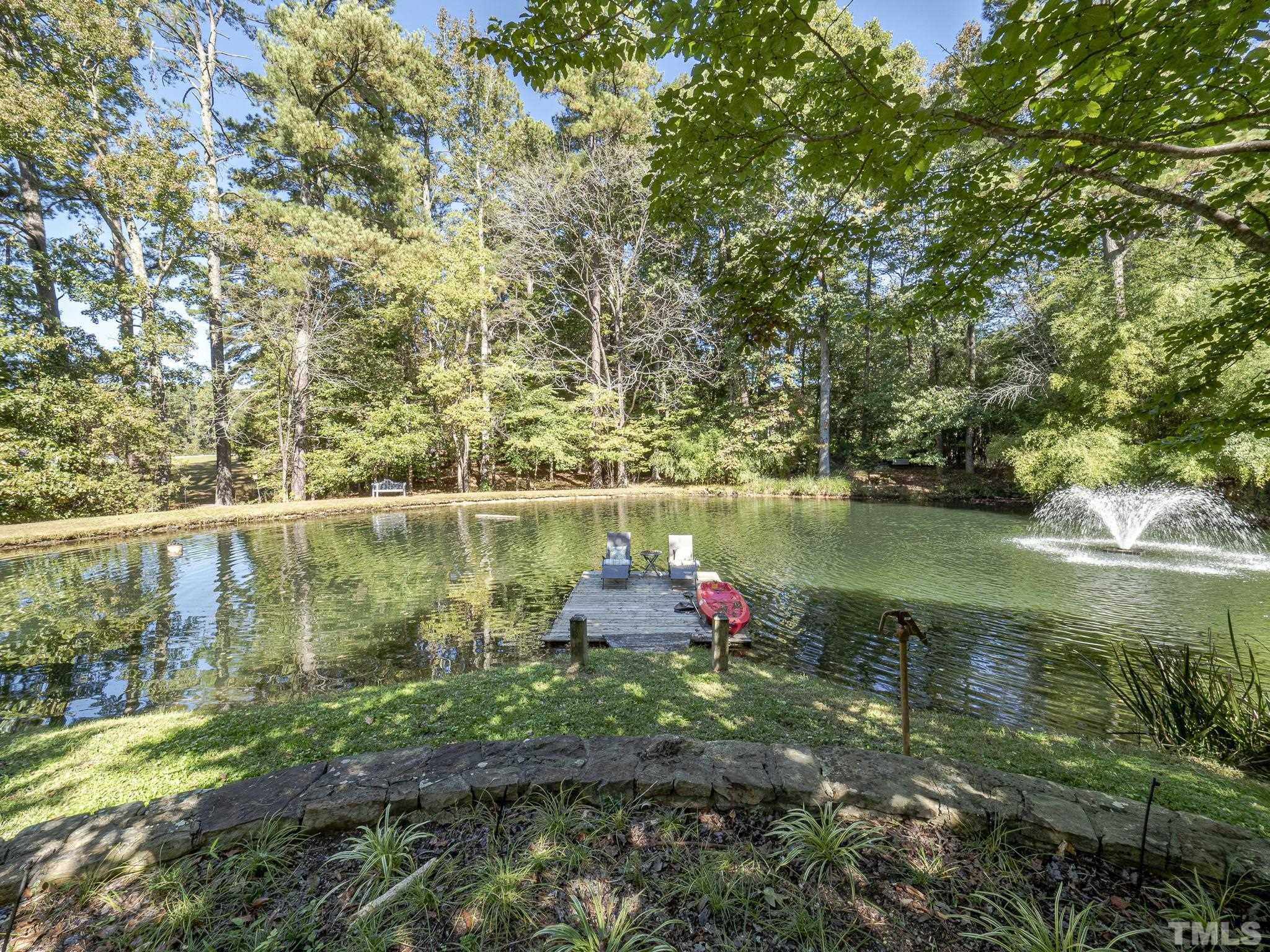 3916 Cole Mill Road Durham, NC 27712 - Photo 25 of 30 Floating dock & fountain.