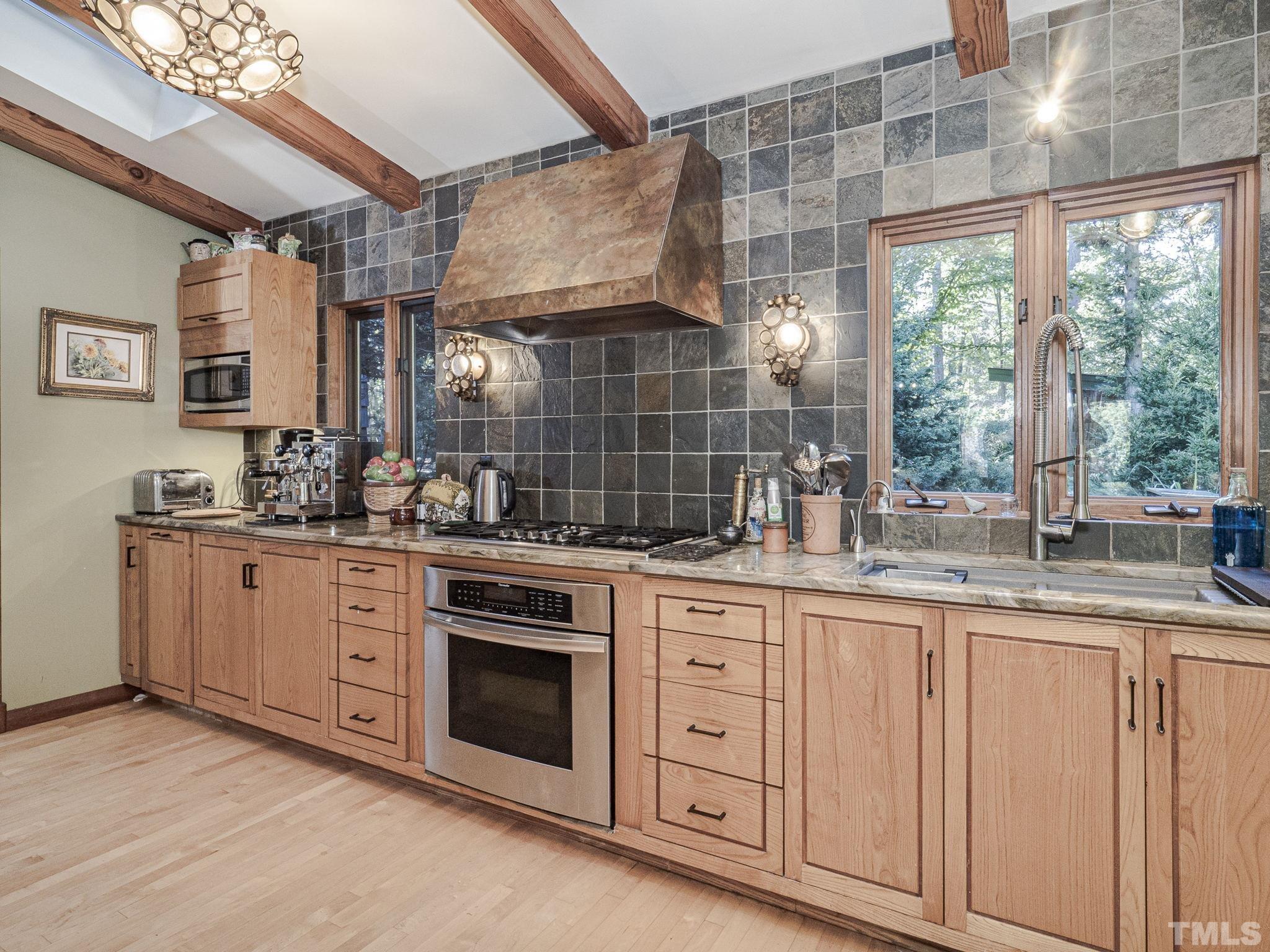 Custom copper range hood