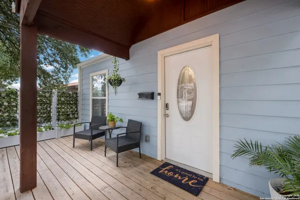 a view of outdoor space with seating area