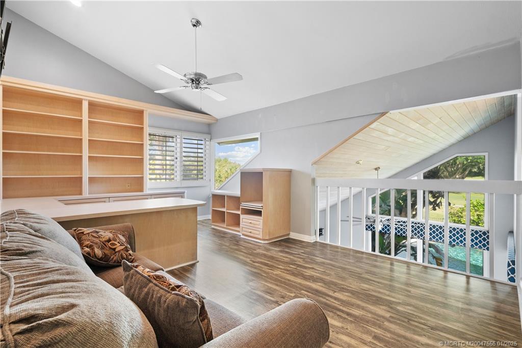 6323 Southeast Farmington Place Stuart, FL 34997 - Photo 29 of 46 2nd floor office with built-ins and golf course views