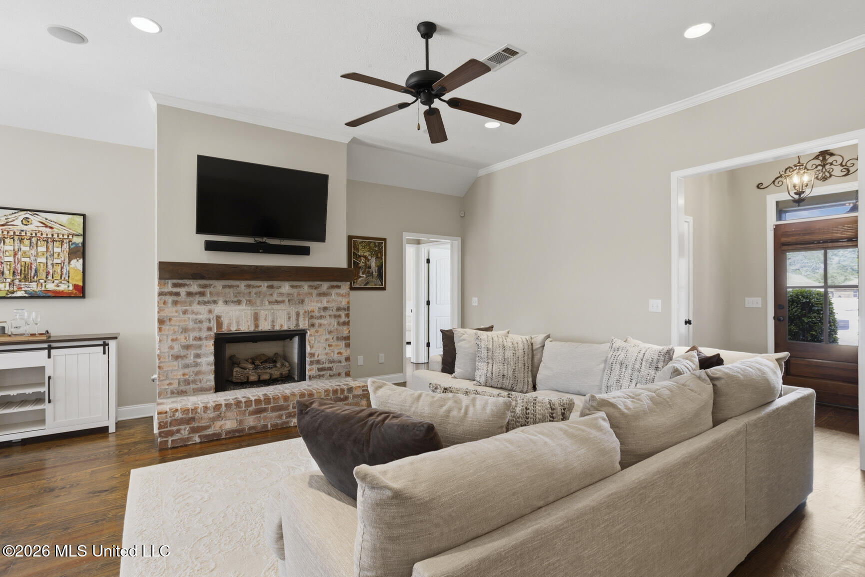 157 Falls Crossing Madison, MS 39110 - Photo 12 of 44 Living Room with Brick Hearth F/P!