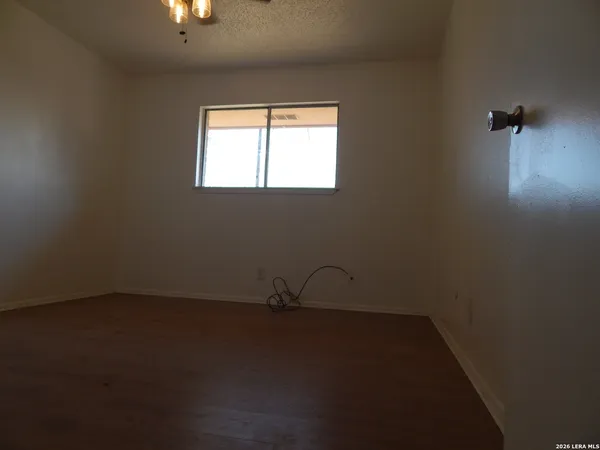 an empty room with a window