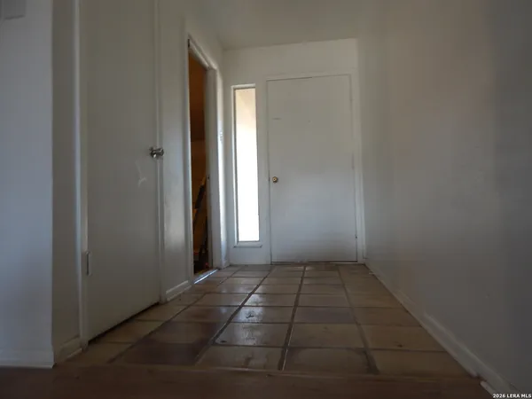 a view of hallway with window