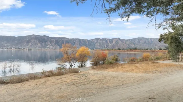 a view of lake with mountain