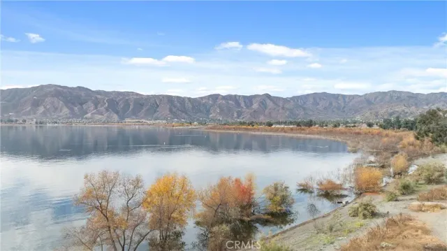 a view of lake with mountain