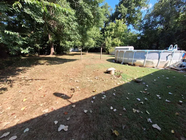 a view of outdoor space with seating