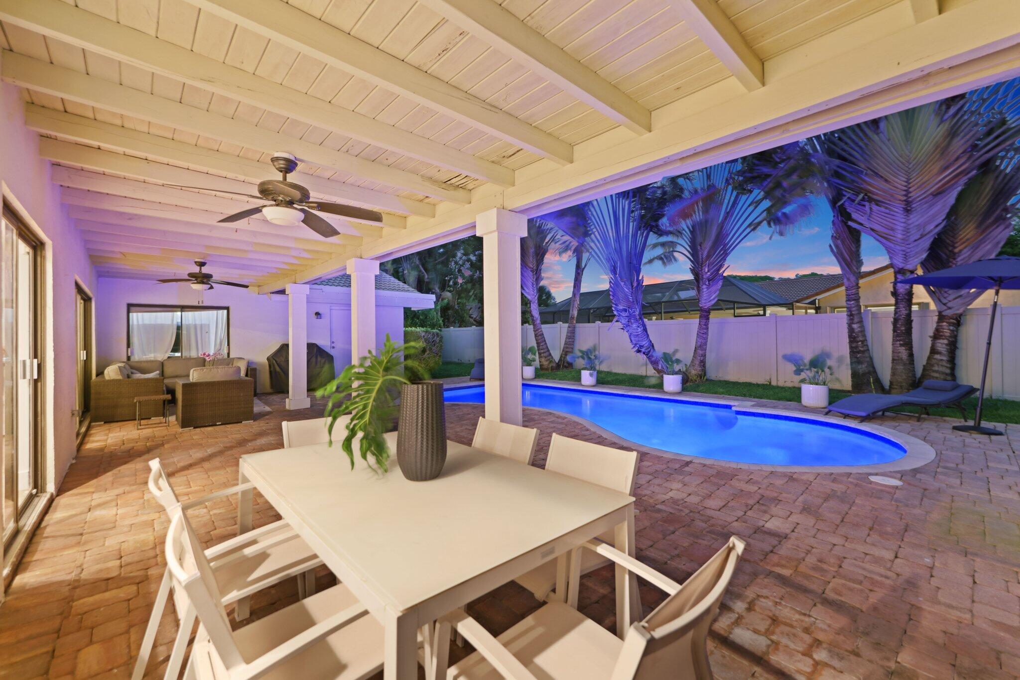 20898 Encanto Court Boca Raton, FL 33433 - Photo 22 of 67 Sunset Patio + Pool