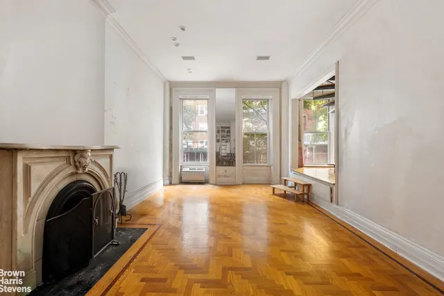 a view of a city with tall buildings