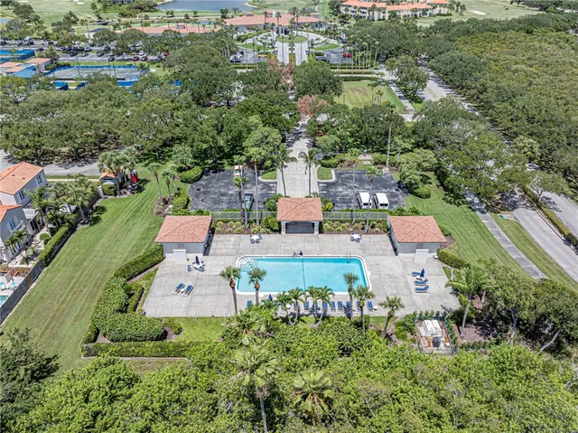 an aerial view of multiple house