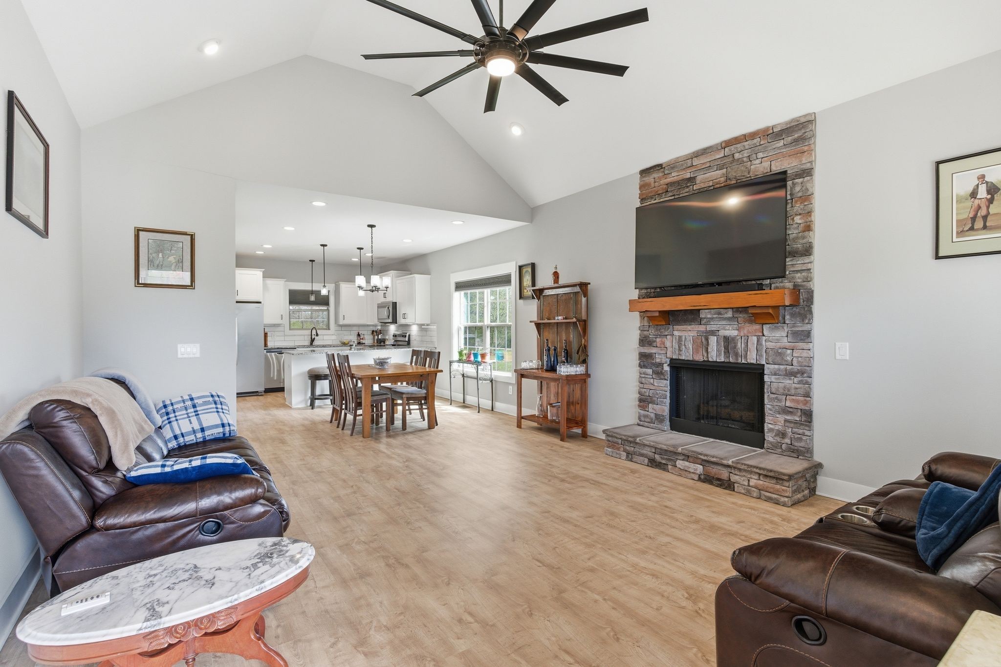 217 Julia Ann Court Springfield, TN 37172 - Photo 4 of 26 a living room with furniture and a fireplace