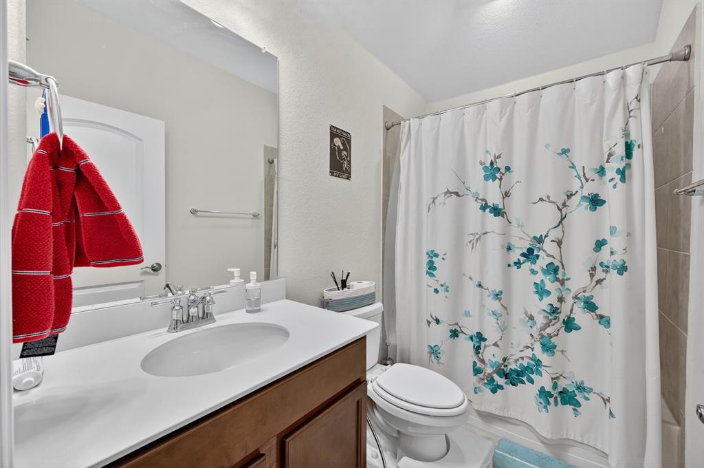 11320 Twisting Peak Road Fort Worth, TX 76052 - Photo 21 of 23 a bathroom with a sink toilet and shower