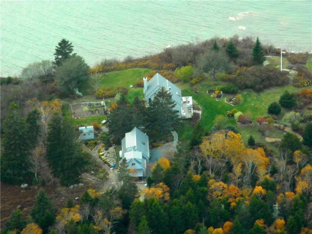145 Eaton Point Road Deer Isle, ME 04627 - Photo 6 of 35 Aerial showing house, garage and gardens