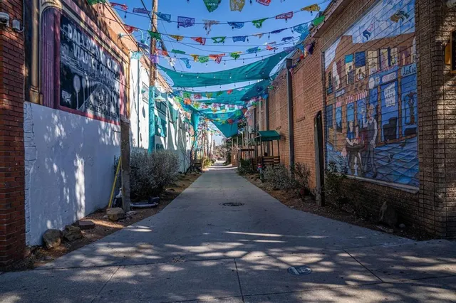 a view of street with shops