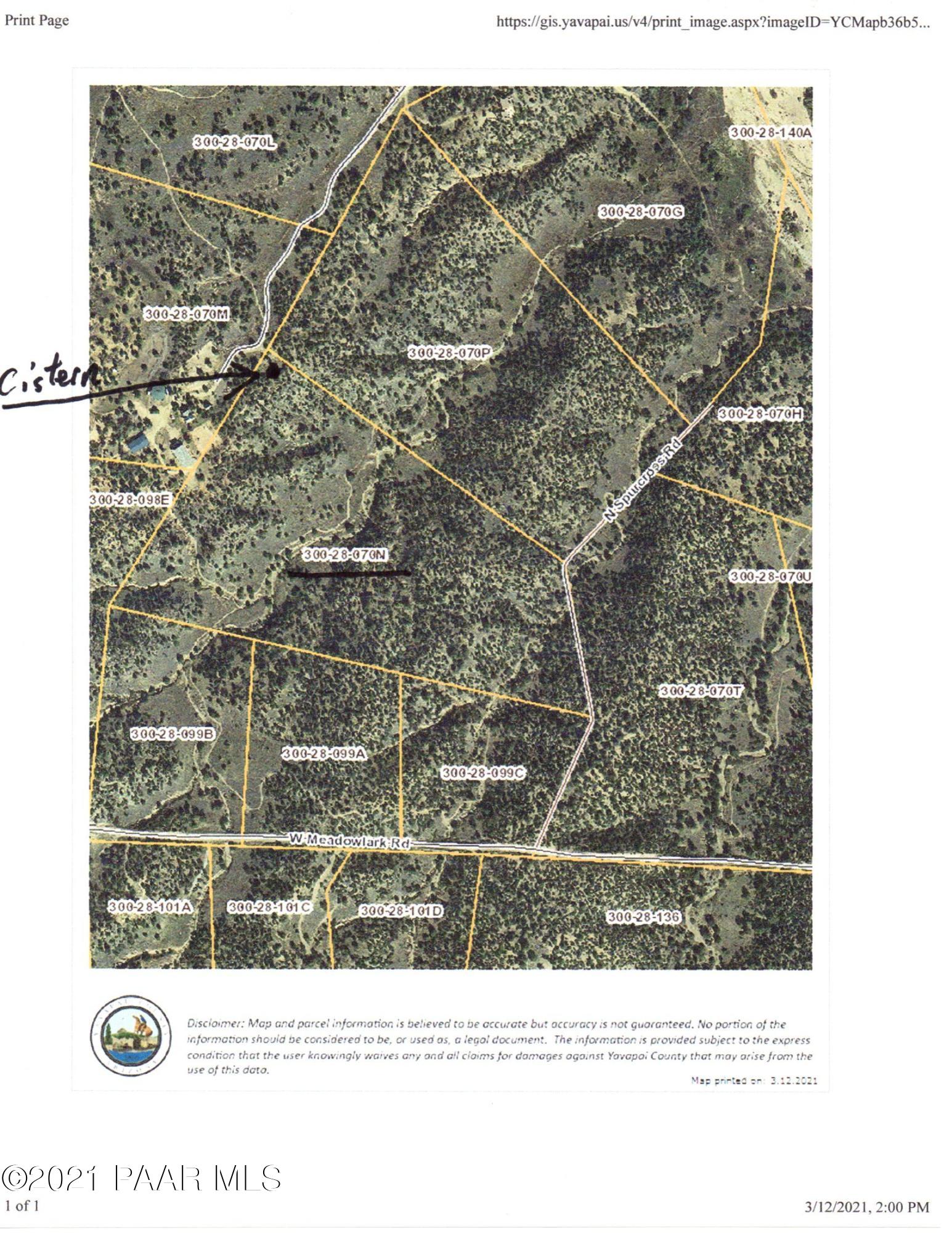 12455 North Pheasant Run Road Prescott, AZ 86305 - Photo 2 of 24 Pheasant Run - Arial and topo YC20210312