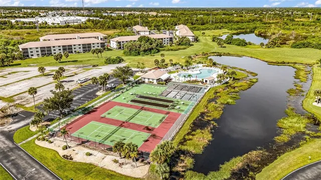 an aerial view of a city