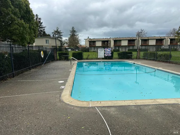 a view of a swimming pool and a terrace