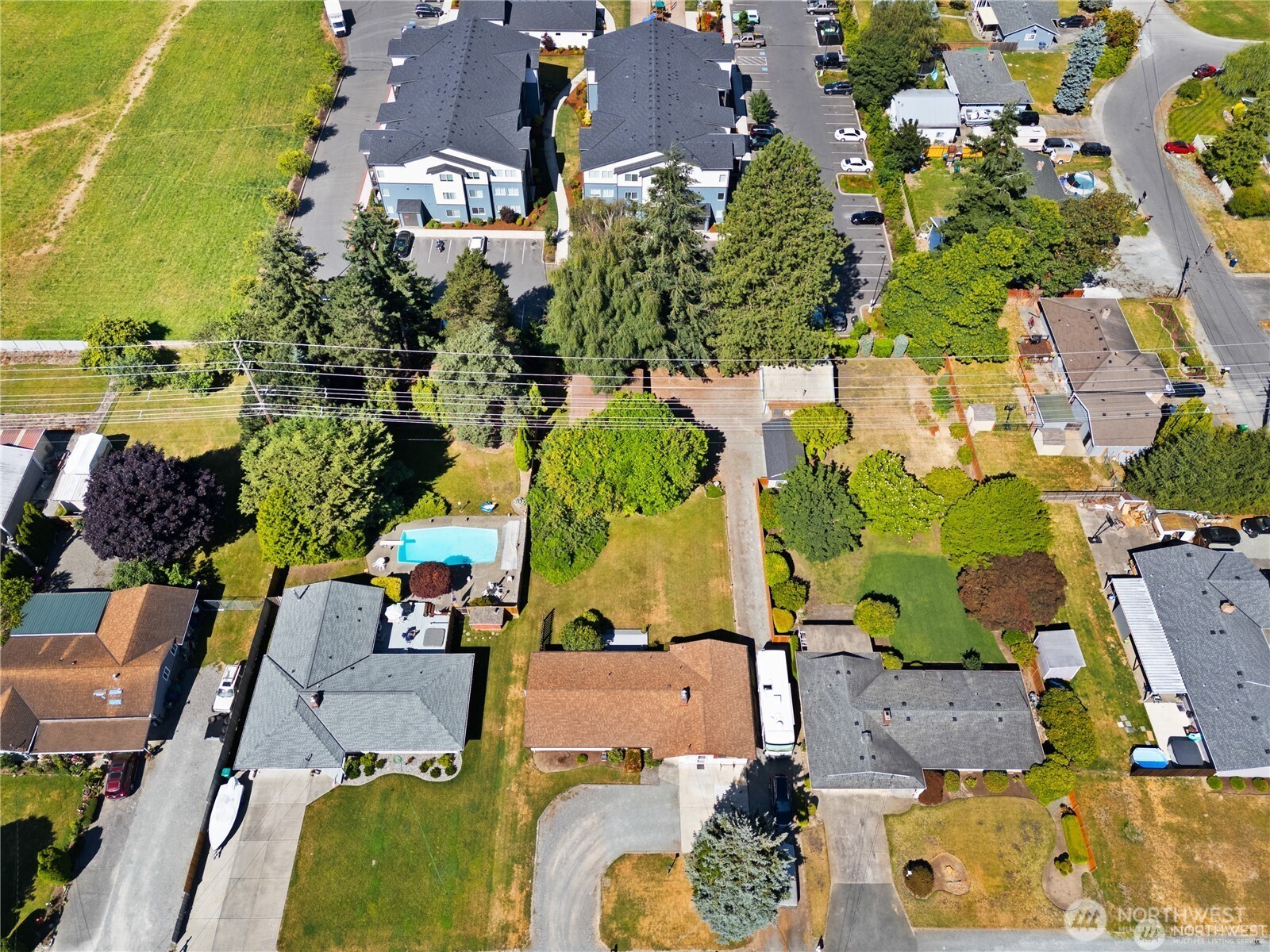 1205 South Walnut Street Burlington, WA 98233 - Photo 36 of 40 an aerial view of residential houses with outdoor space