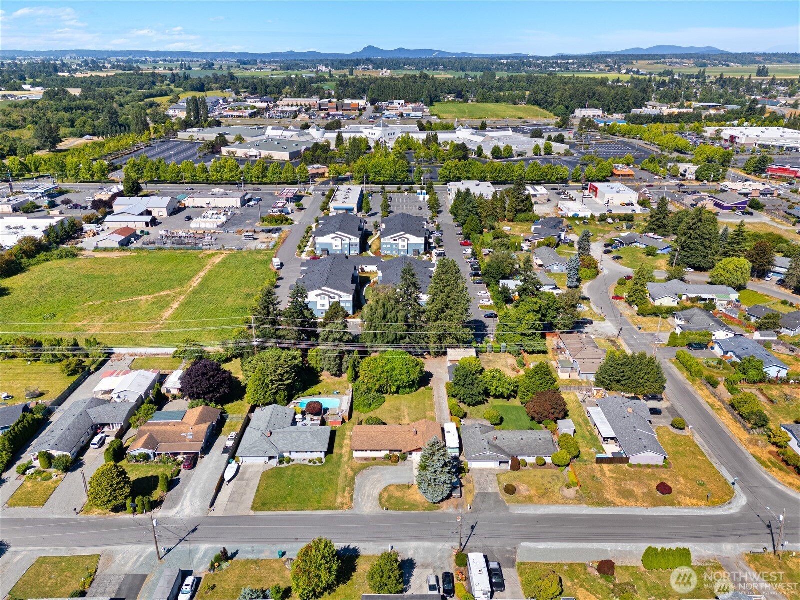 1205 South Walnut Street Burlington, WA 98233 - Photo 37 of 40 an aerial view of residential houses with outdoor space
