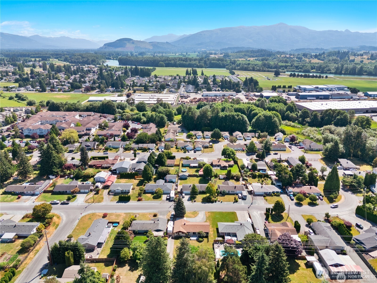 1205 South Walnut Street Burlington, WA 98233 - Photo 40 of 40 an aerial view of residential houses with outdoor space