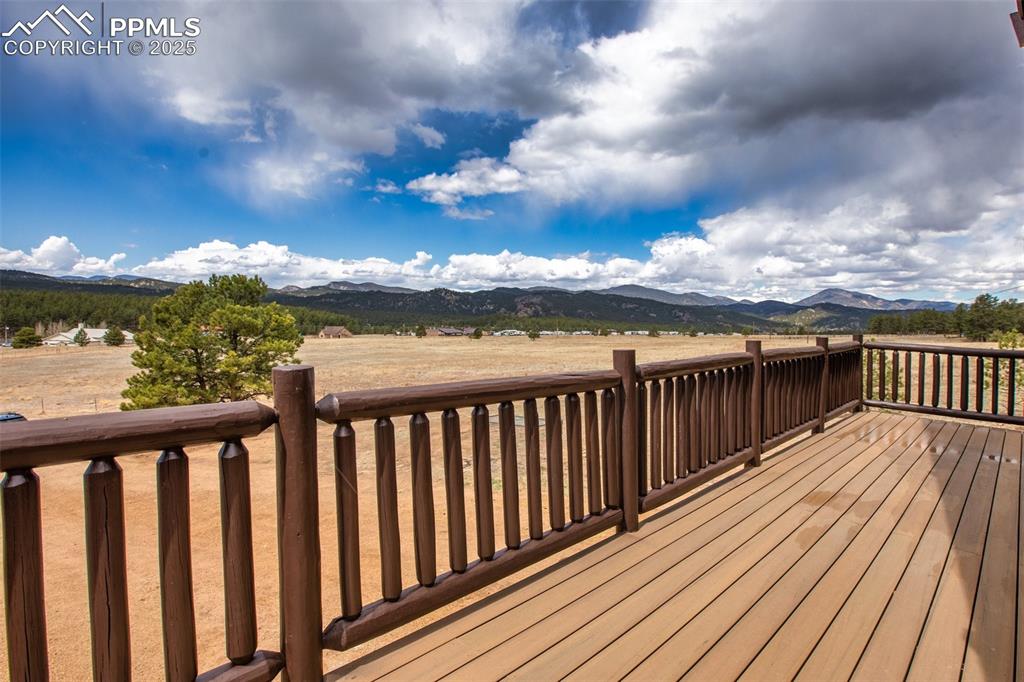 39609 Highway 24 Lake George, CO 80827 - Photo 25 of 46 Wooden deck featuring a mountain view