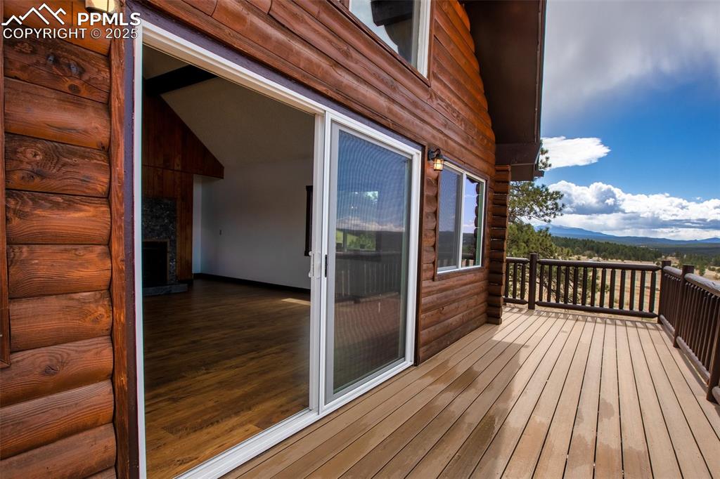 39609 Highway 24 Lake George, CO 80827 - Photo 26 of 46 Wooden deck with Pikes Peak views
