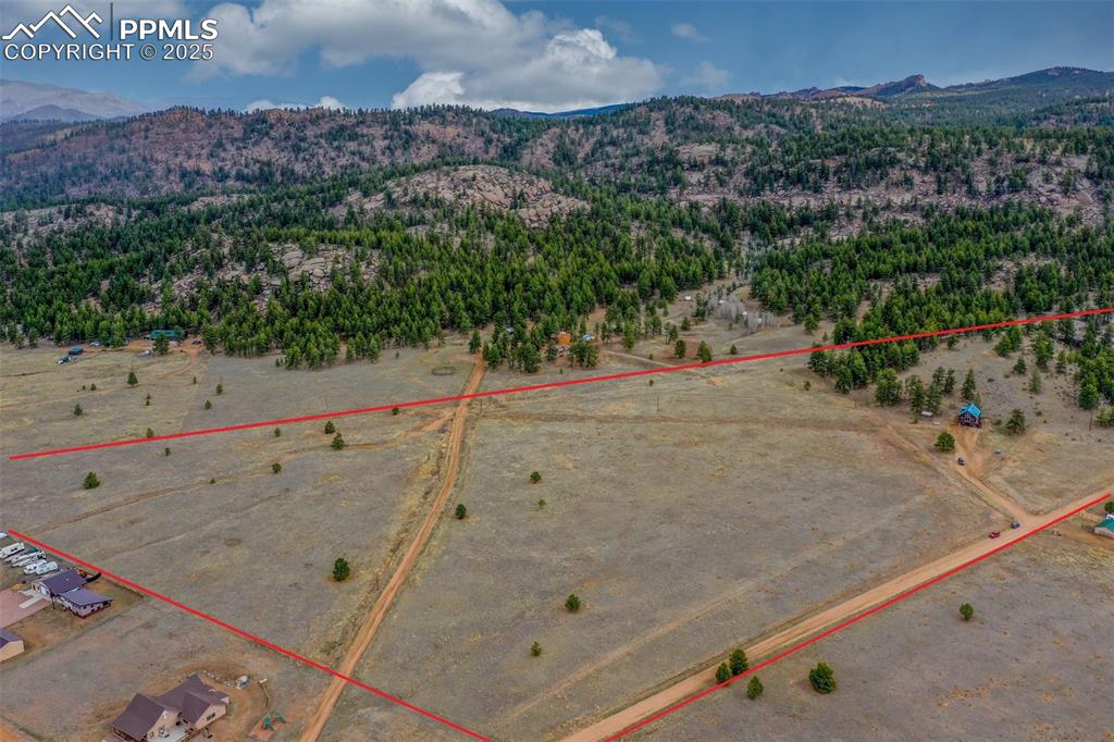39609 Highway 24 Lake George, CO 80827 - Photo 43 of 46 Red line lot line (aprox)"Property Lines are Approximate and not a survey"