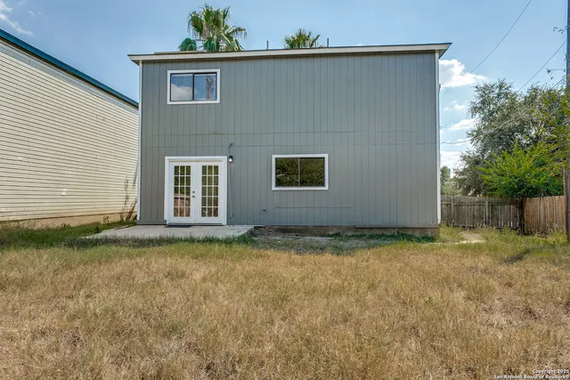 a backyard of a house