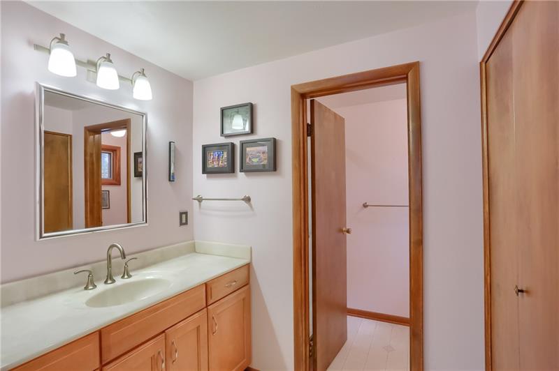 9384 Hilliard Road Pittsburgh, PA 15237 - Photo 14 of 25 Master bath has been updated and has dressing/vanity area and separate toilet/shower.