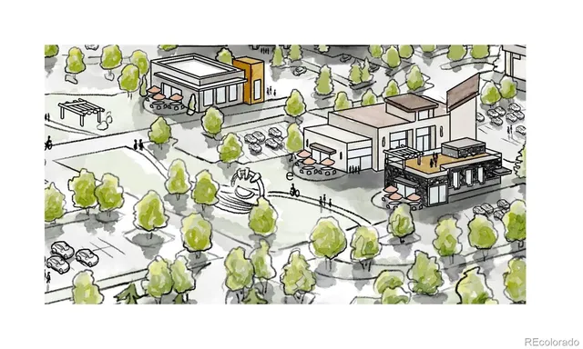 a picture of a living room with a rug table and a painting