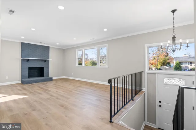 a view of livingroom with furniture and fireplace
