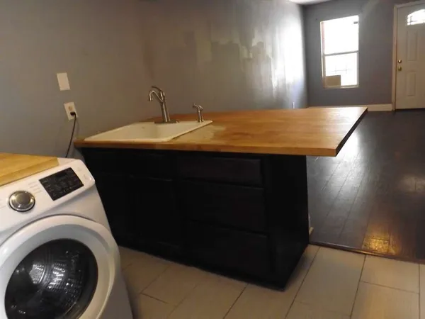 a bathroom with a sink and a vanity
