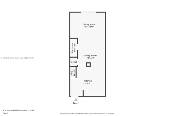 $650,000 | 5750 Turin Street, Unit 206, Coral Gables, FL 33146