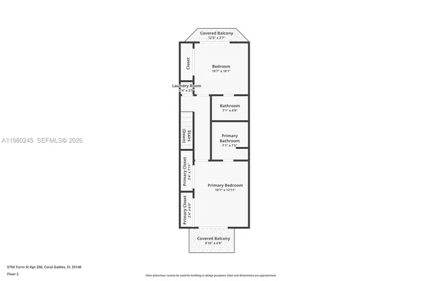 $650,000 | 5750 Turin Street, Unit 206, Coral Gables, FL 33146