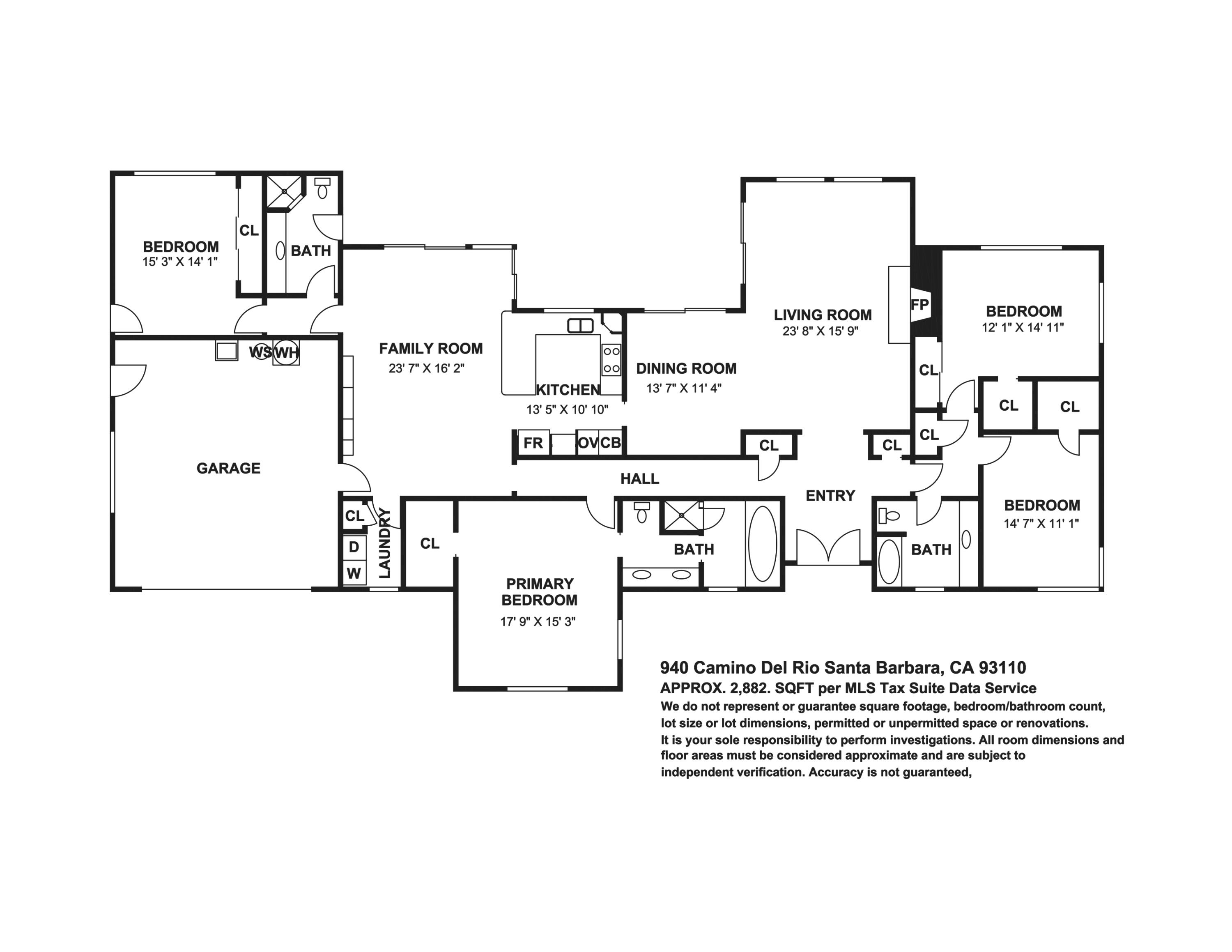 940 Camino Del Rio Santa Barbara, CA 93110 - Photo 28 of 28 940 Camino Del Rio Floor Plan