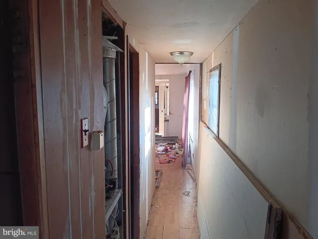 a view of a hallway with a elevator