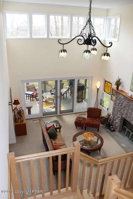 173 Long Road Buck Hill Falls, PA 18323 - Photo 8 of 37 Living Room view from above