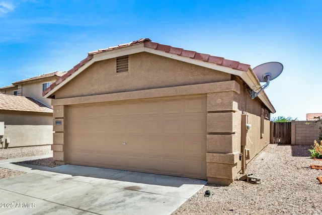 a view of a house with a patio