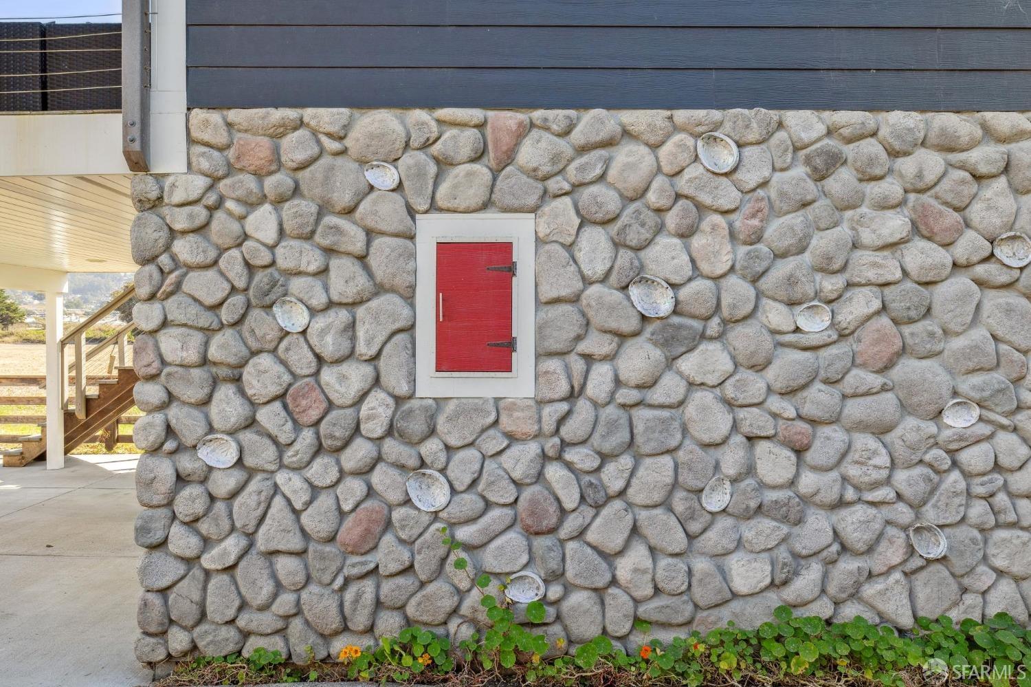 312 Kent Road Pacifica, CA 94044 - Photo 60 of 70 a wall with a white wall and a shower curtain