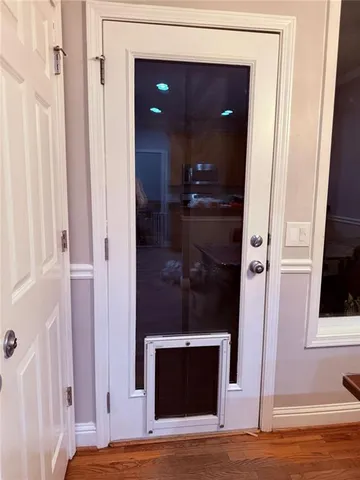 a view of a entryway door of the house