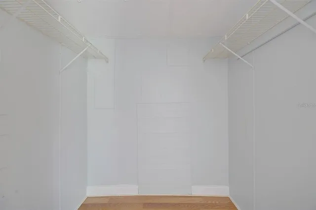 a view of small space with closet